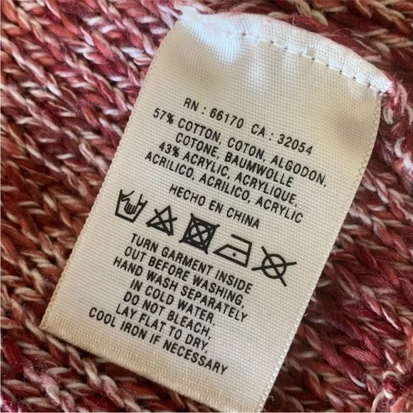 Anthropologie Angle Of The North Eliot Fringe Red White Cardigan Sweater Small - Picture 9 of 9